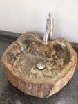petrified wood sink basins